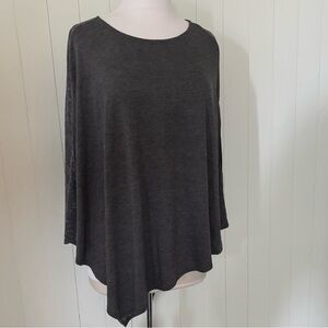 ALO Yoga L Gray oversized Poncho Cape